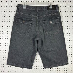 Sean John Black 90s Baggy‎ Jean Shorts 32 Flap Pocket Hip Hop Skater Punk Jorts